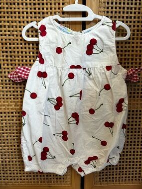 VTG Miniwear Cherry Print Romper 100% Cotton 18 Months